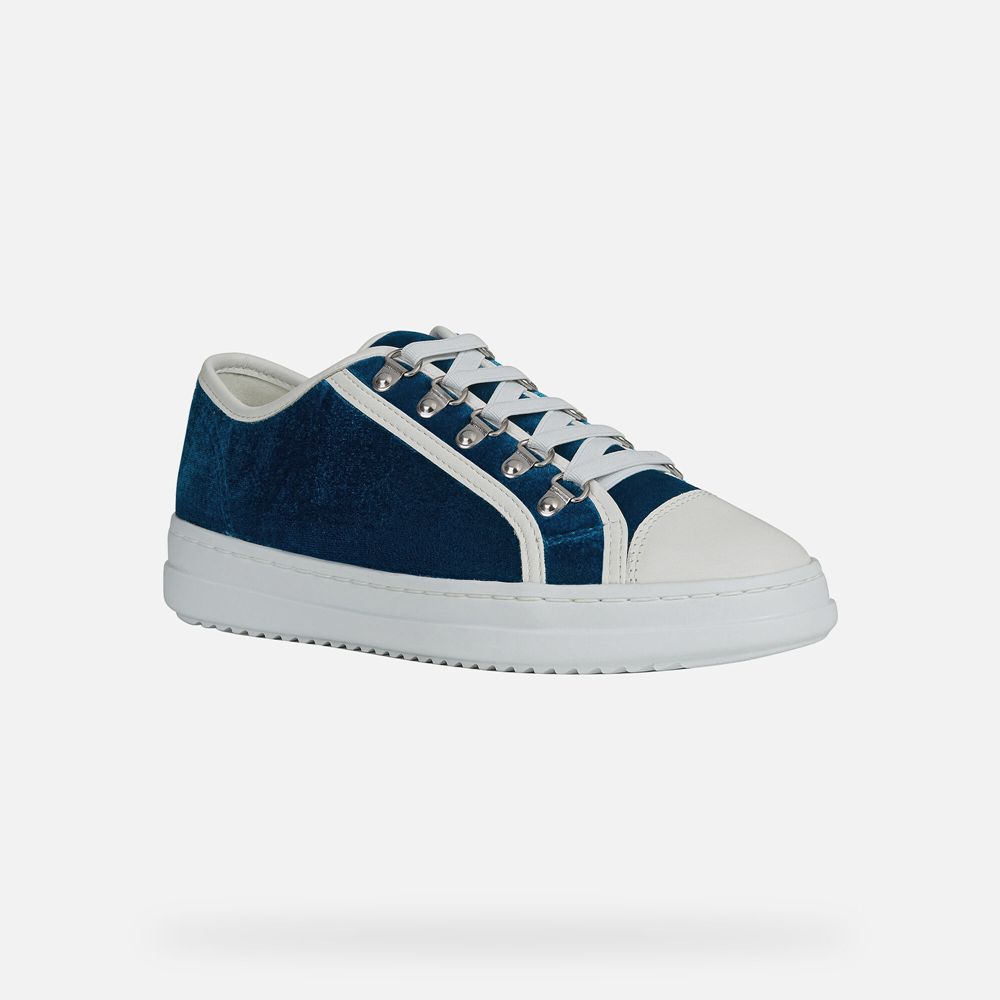 Basket Geox Pontoise - Bleu/Blanche - Femme 285739-ZRT